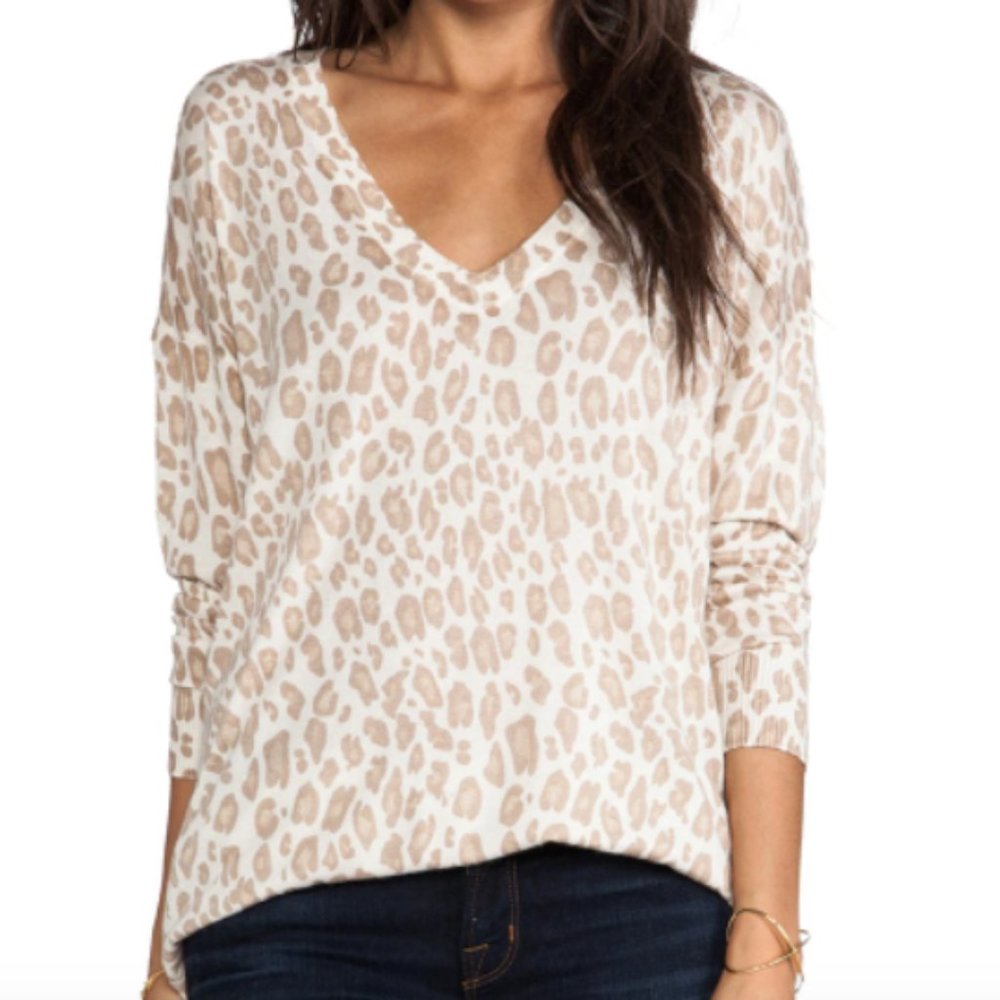 Joie Chyanne Bold Leopard Print Pullover XS